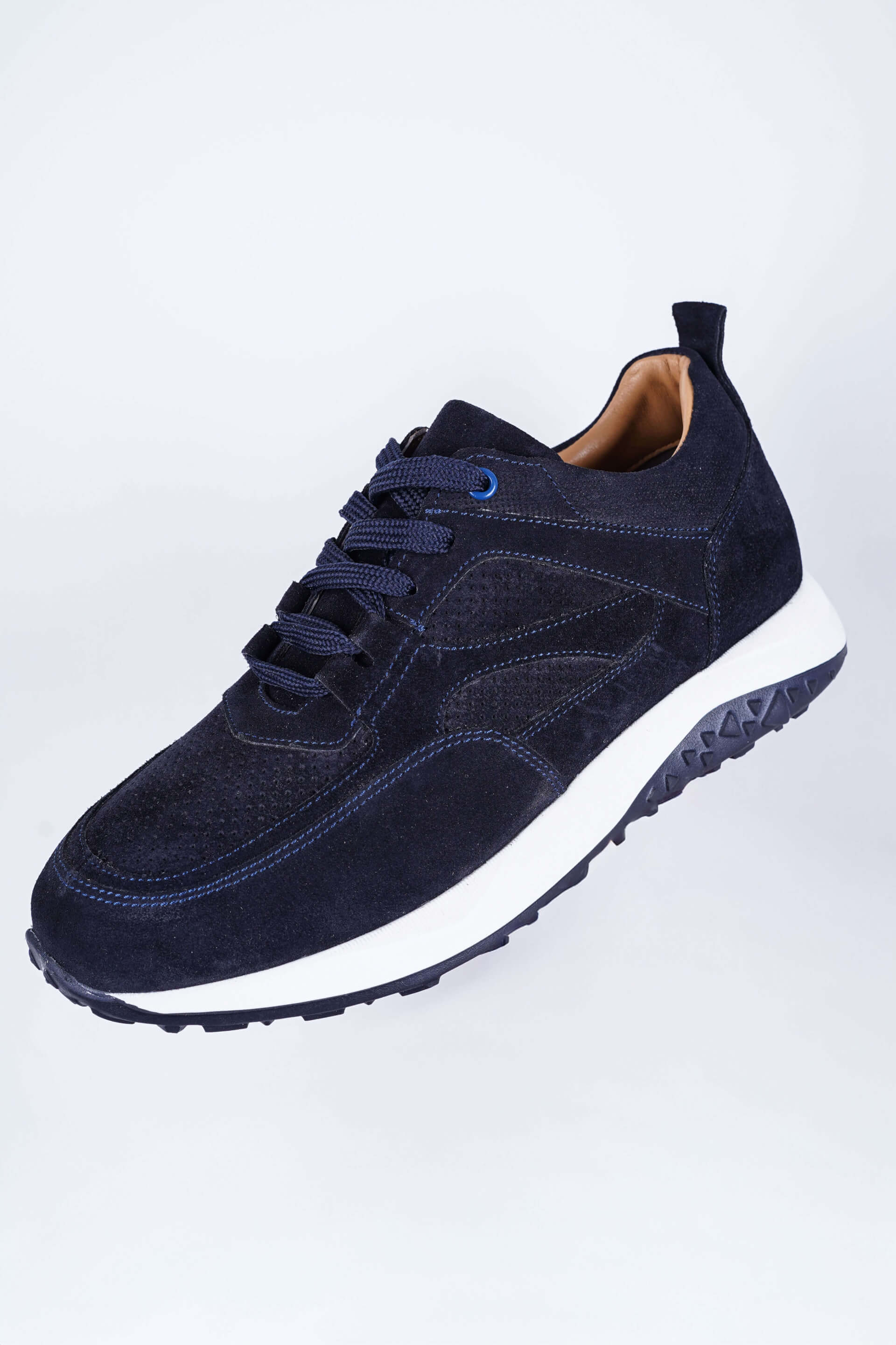 Night Pulse Lacivert Süet Sneaker - Scalora