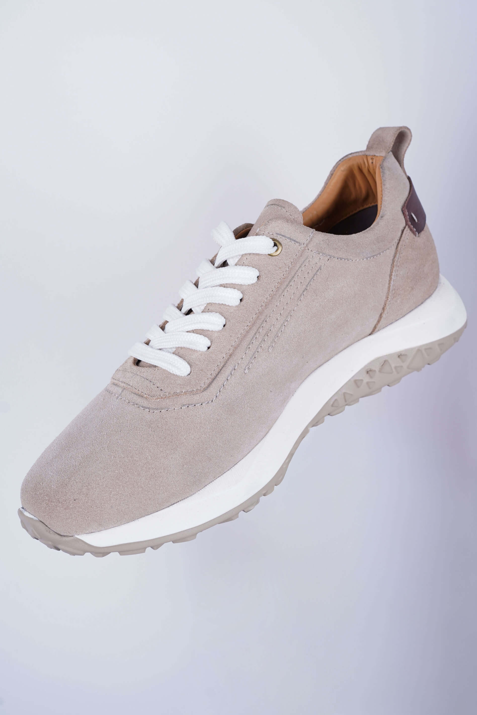Ivory Walk Açık Bej Süet Günlük Sneaker - Scalora