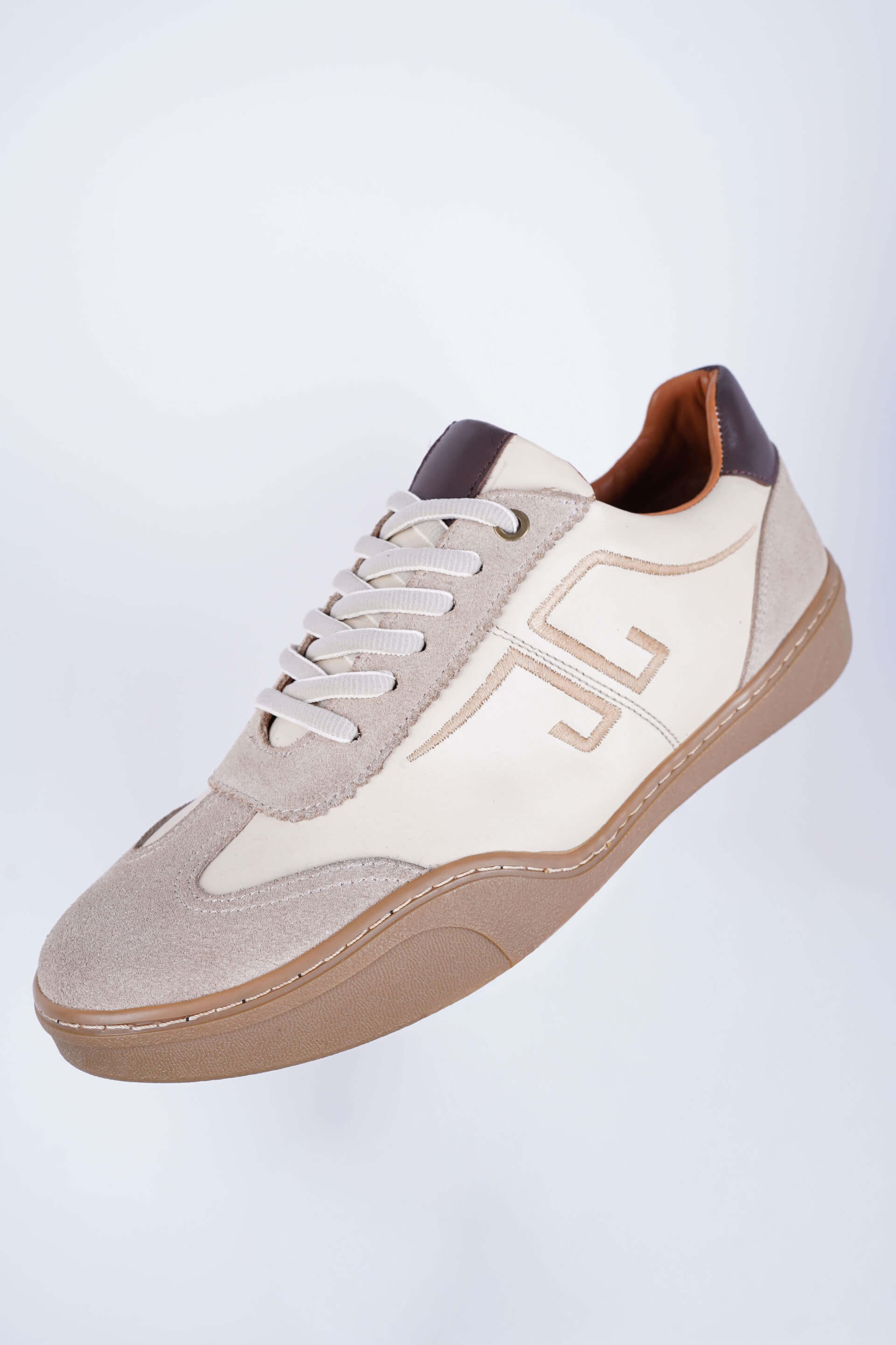 Milano Touch Krem Deri-Süet Casual Ayakkabı - Scalora