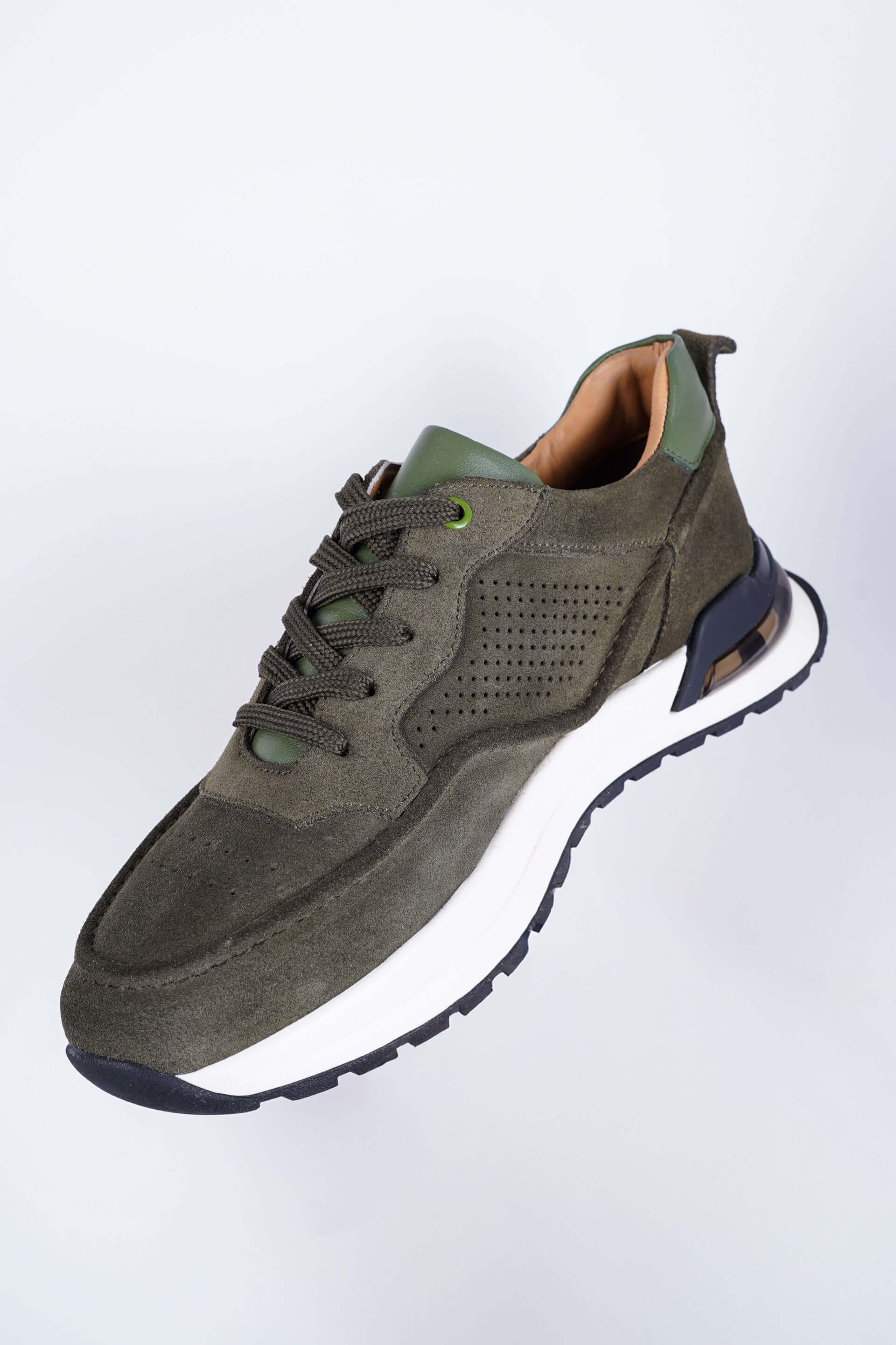 Terra Move Haki Süet Günlük Sneaker - Scalora