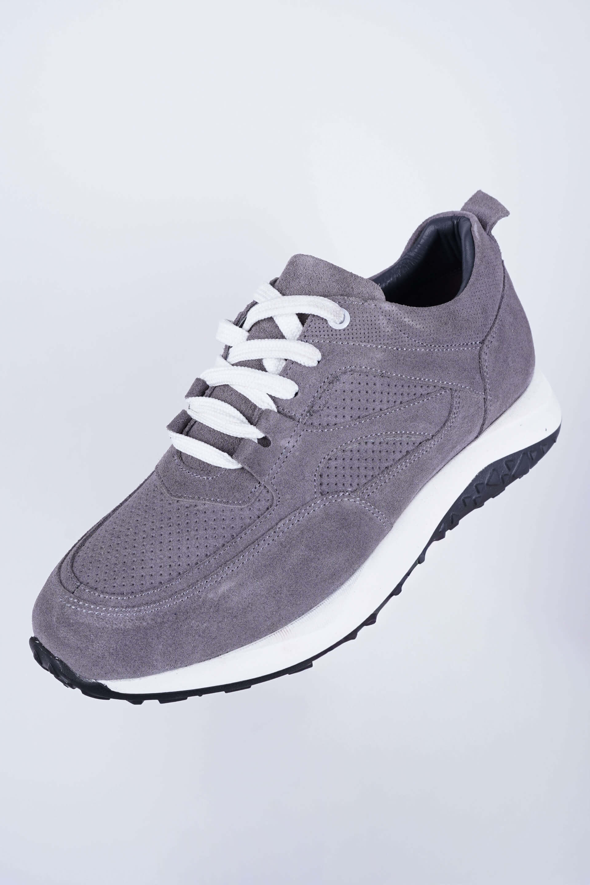 Active Core Gri Süet Sport Sneaker - Scalora
