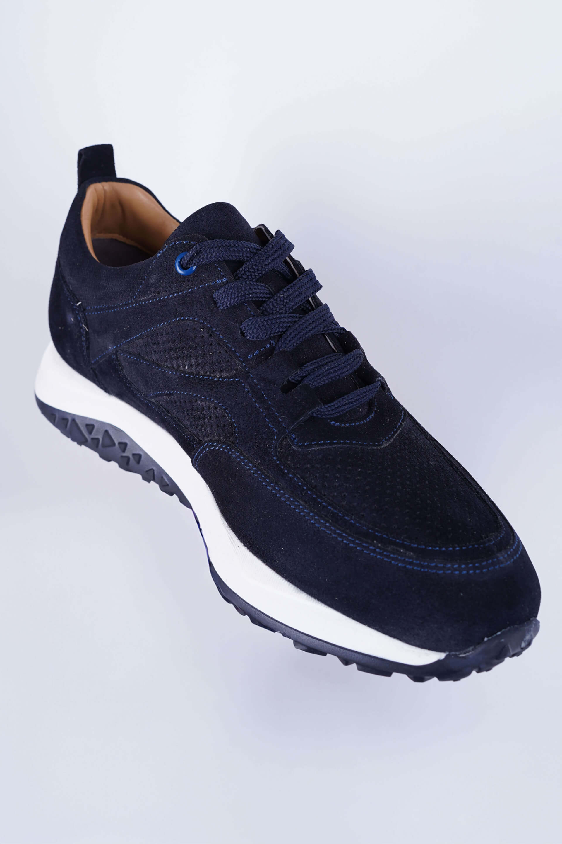 Night Pulse Lacivert Süet Sneaker - Scalora