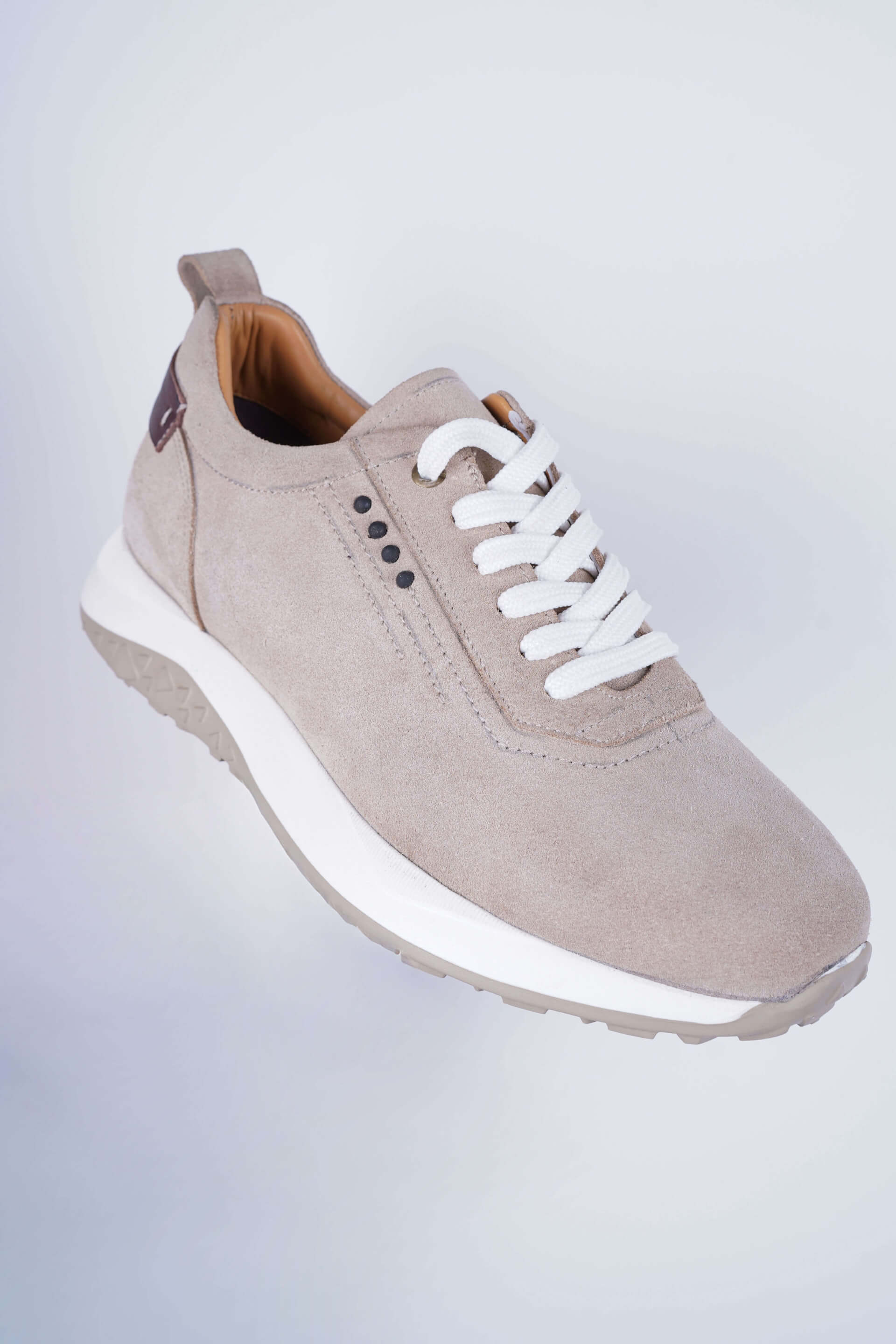 Ivory Walk Açık Bej Süet Günlük Sneaker - Scalora