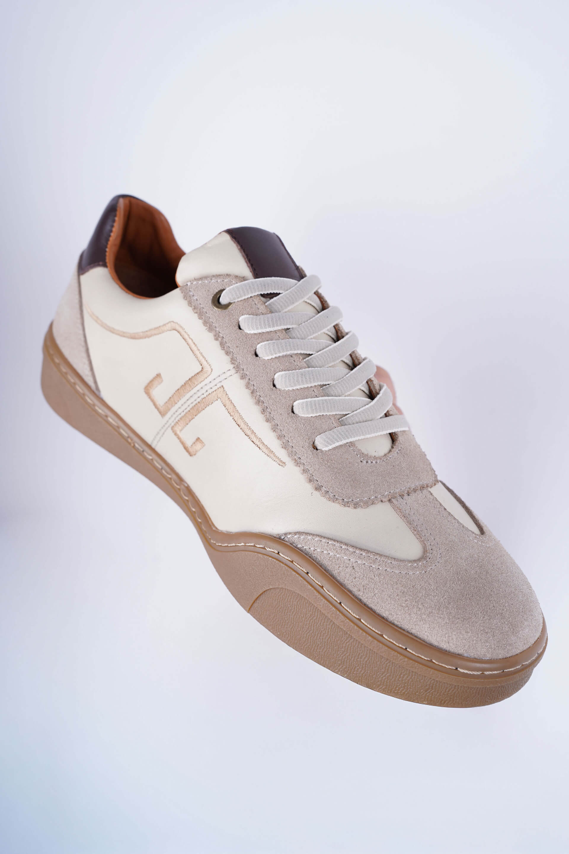 Milano Touch Krem Deri-Süet Casual Ayakkabı - Scalora