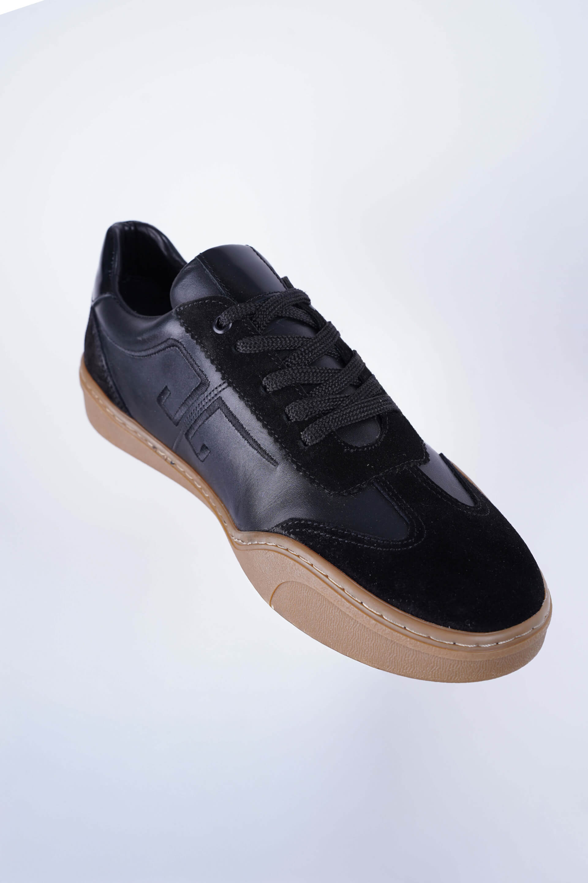 Noir Edge Siyah Deri Casual Ayakkabı - Scalora