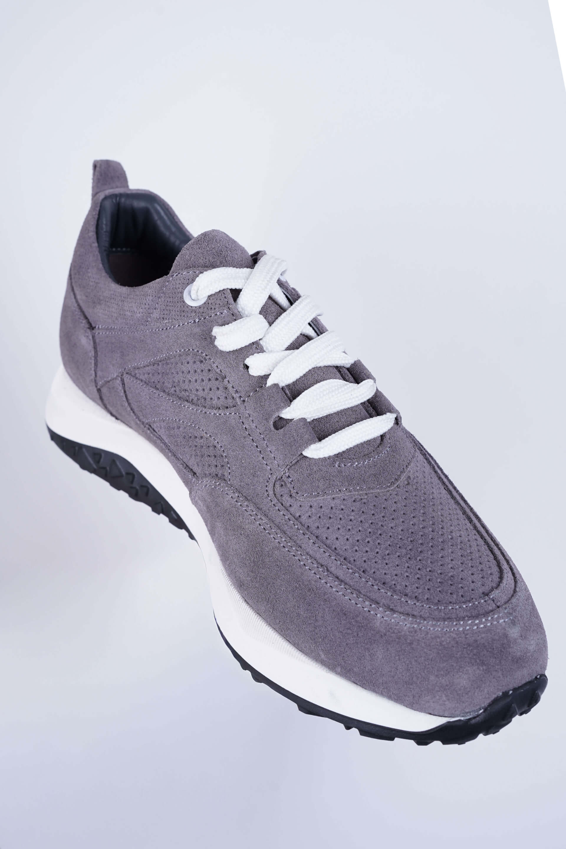 Active Core Gri Süet Sport Sneaker - Scalora
