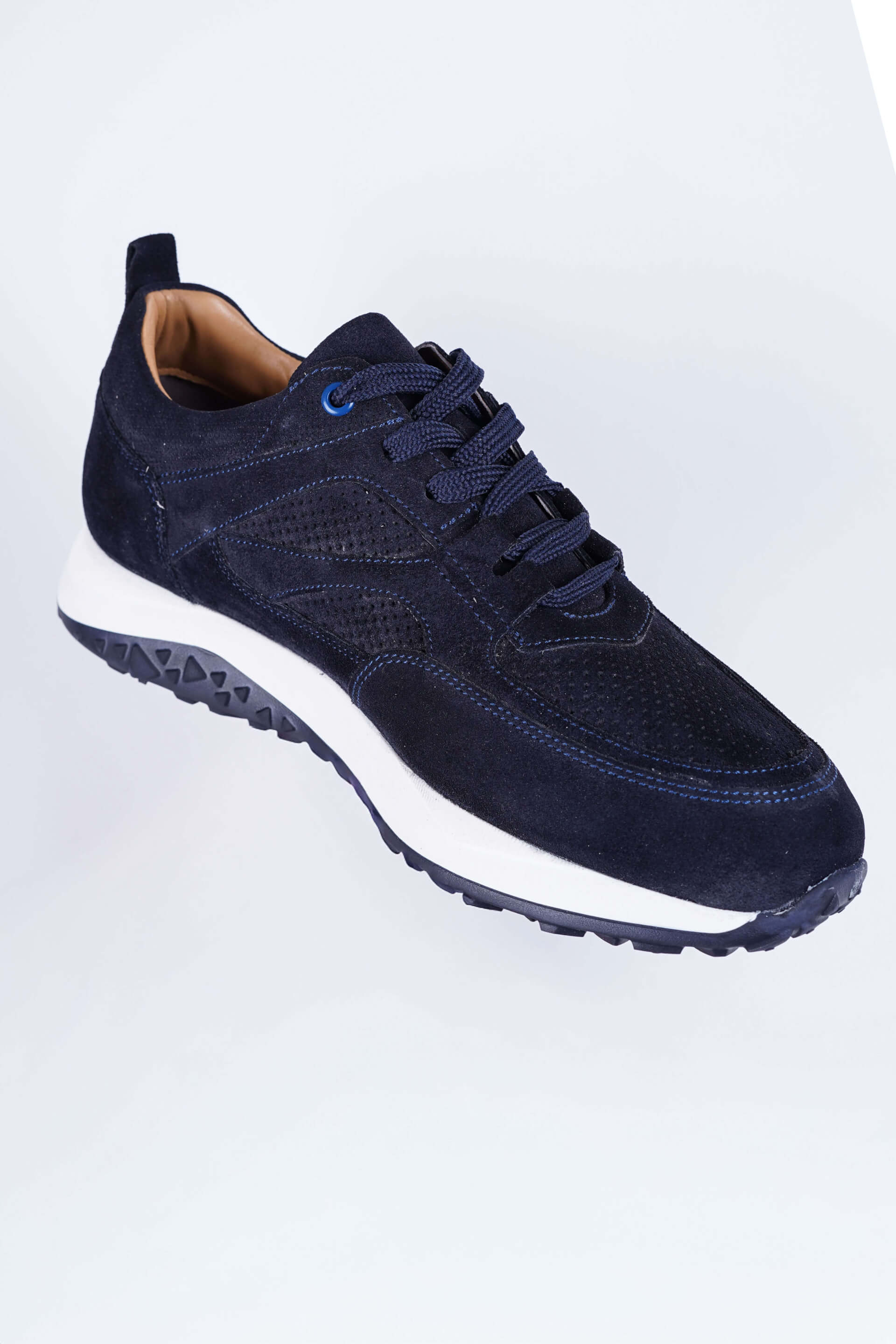 Night Pulse Lacivert Süet Sneaker - Scalora