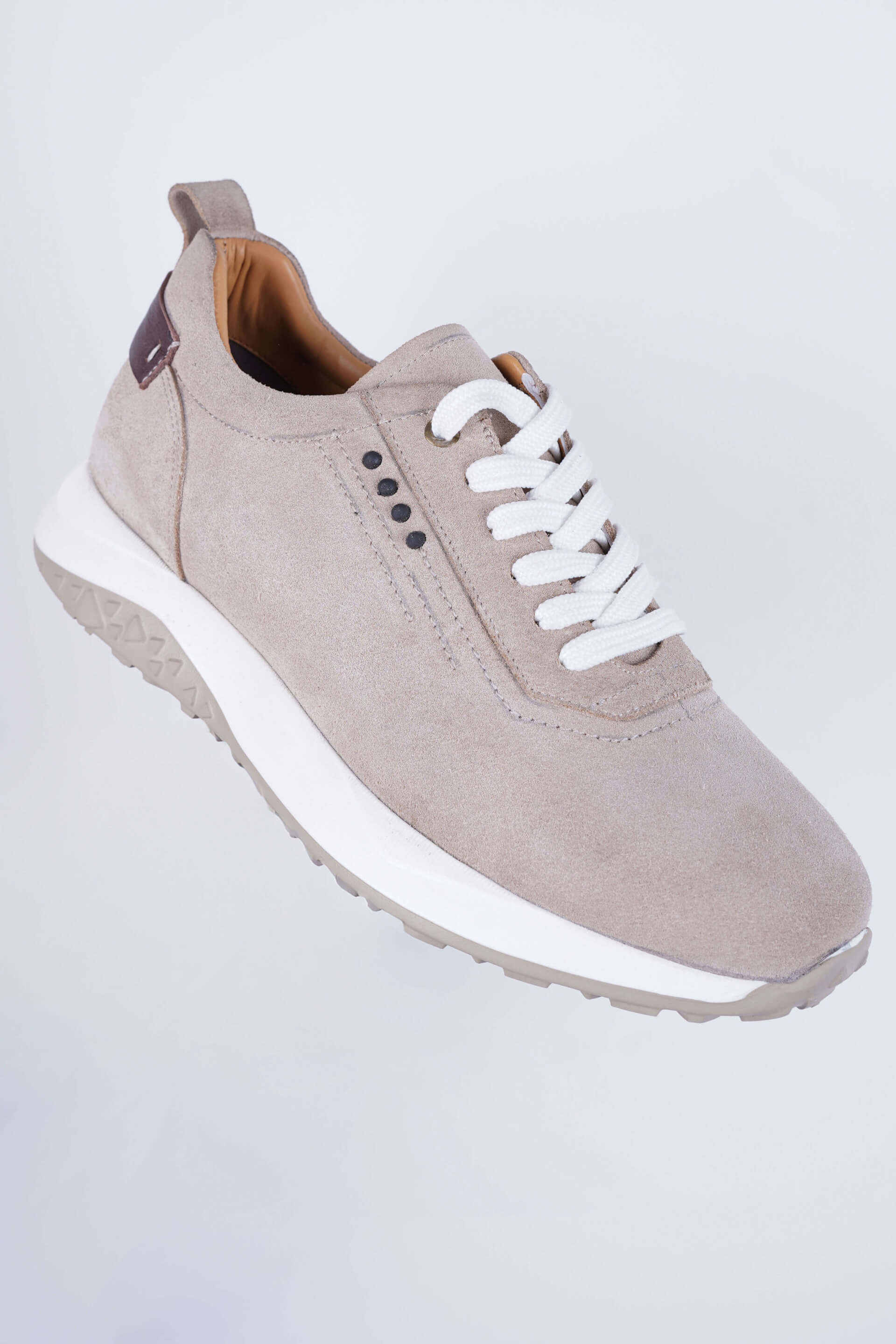 Ivory Walk Açık Bej Süet Günlük Sneaker - Scalora